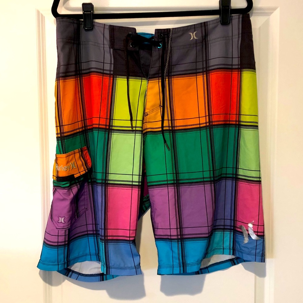 Hurley Men’s Multi-Colored Board Shorts Swimsuit